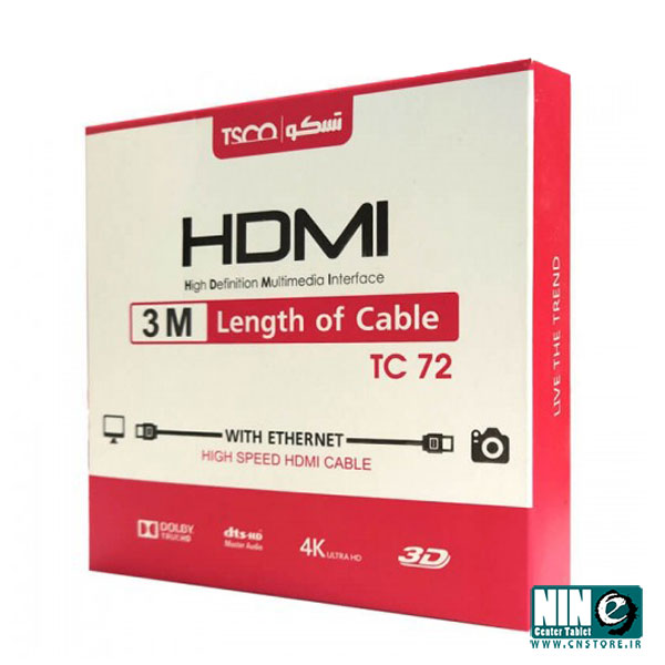  کابل HDMI تسکو مدل TC 72 به طول 3 متر